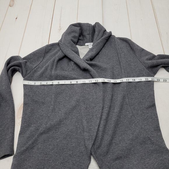 James Perse French Terry shawl cocoon cardigan gray open jacket blazer - Picture 5 of 8